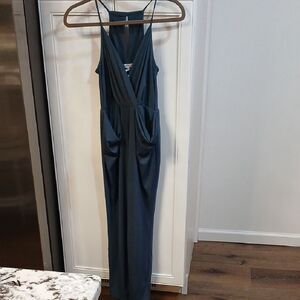 Elegant Blue Sleeveless Jumpsuit